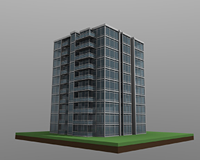 3D. Hochhaus-Ergänzung. Blender.