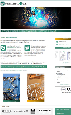 Webseite Metallbau Rall.